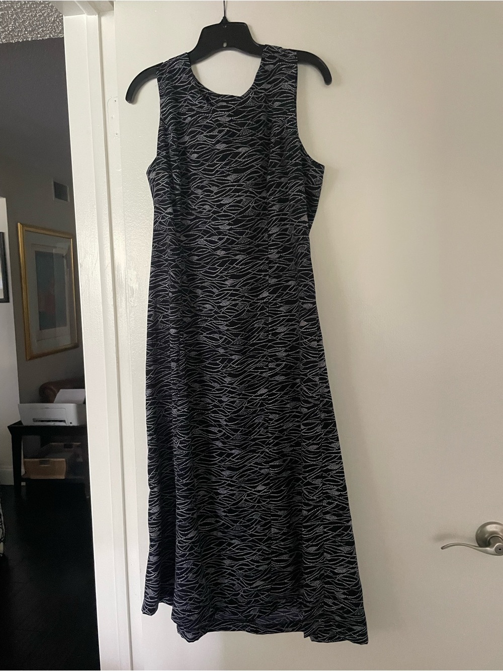 Studio Sleeveless navy/white Midi Dress size 14p